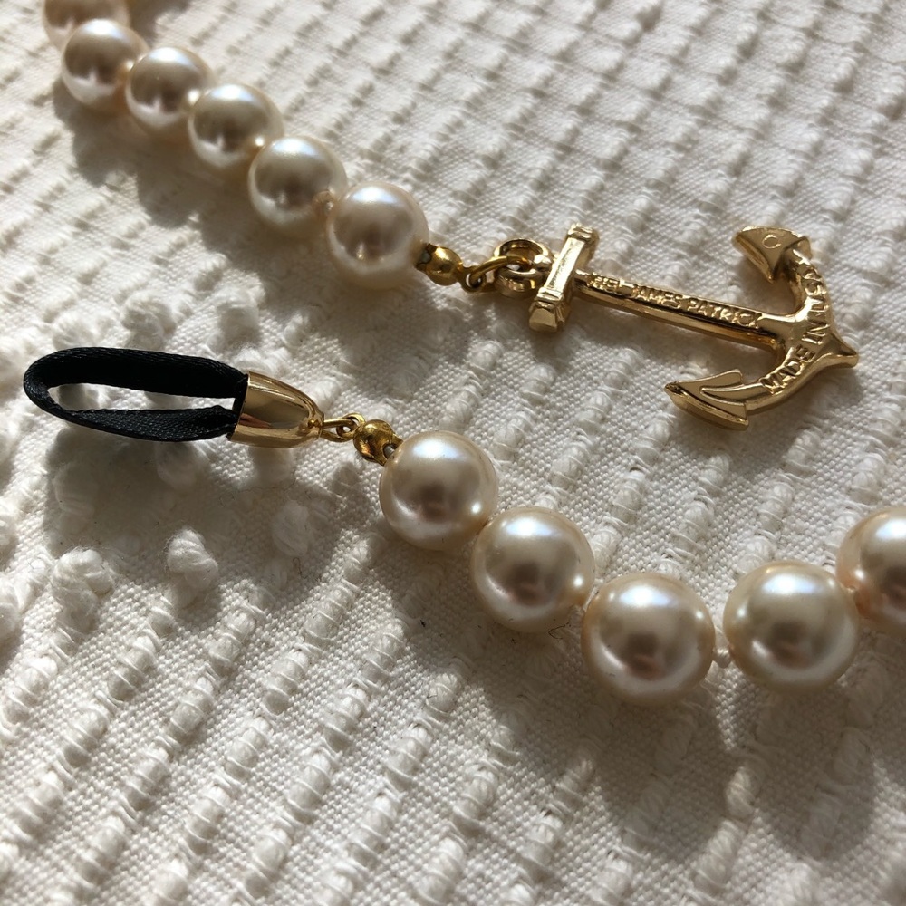 Kiel James Patrick Pearl Anchor Necklace